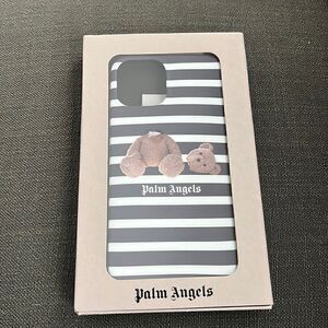 NWT - PALM ANGELS STRIPED BEAR PRINTED IPHONE 12 CASE